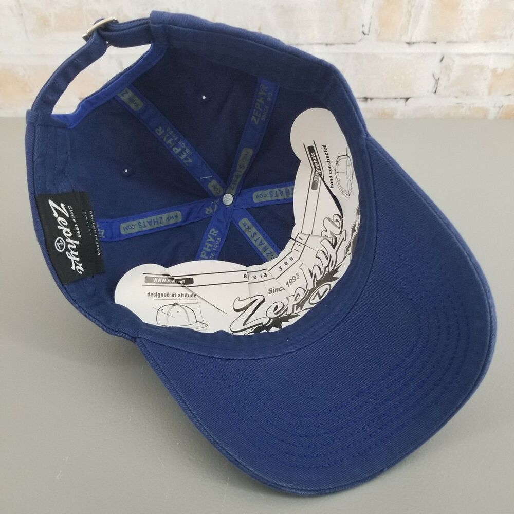 NWT Zephyr Boise State Broncos Blue Strapback Hat/Cap Unstructured Canvas - Picture 5 of 6